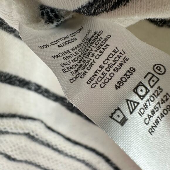 Loft Outlet Lounge Size Large Striped Long Sleeve Pullover Sweatshirt Sweater - Picture 5 of 6